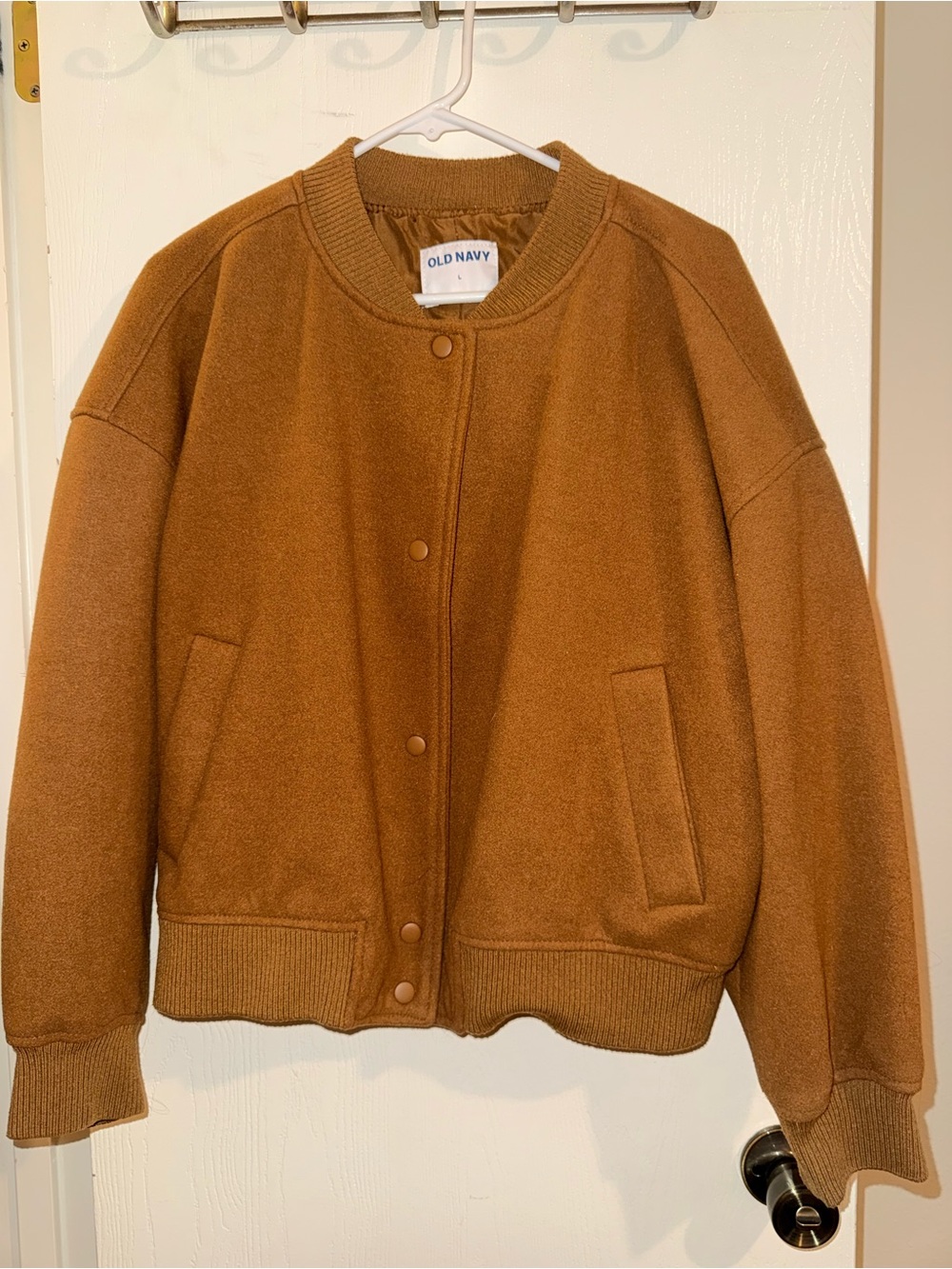 Old Navy Wool-Feel Bomber Jacket - Camel